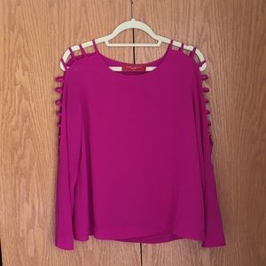 AKIRA Pink long sleeve blouse